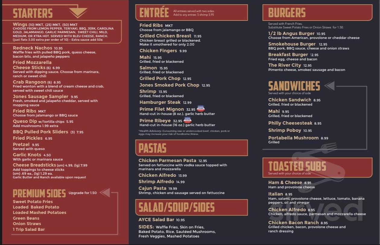 River City Grill and Pizzeria menu in Bainbridge, USA