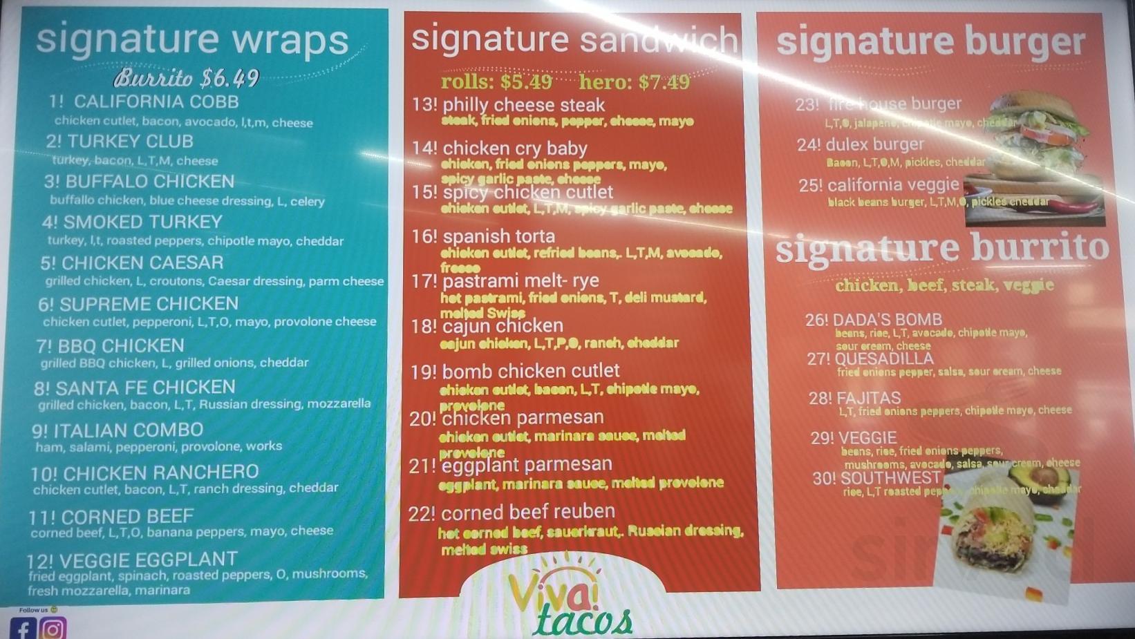 Viva Tacos menu in Derby, Connecticut, USA