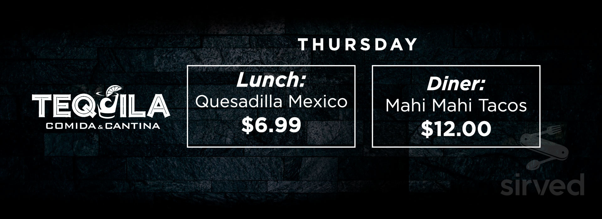 Menu Wilmington NC's Tequila Comida & Cantina Sirved