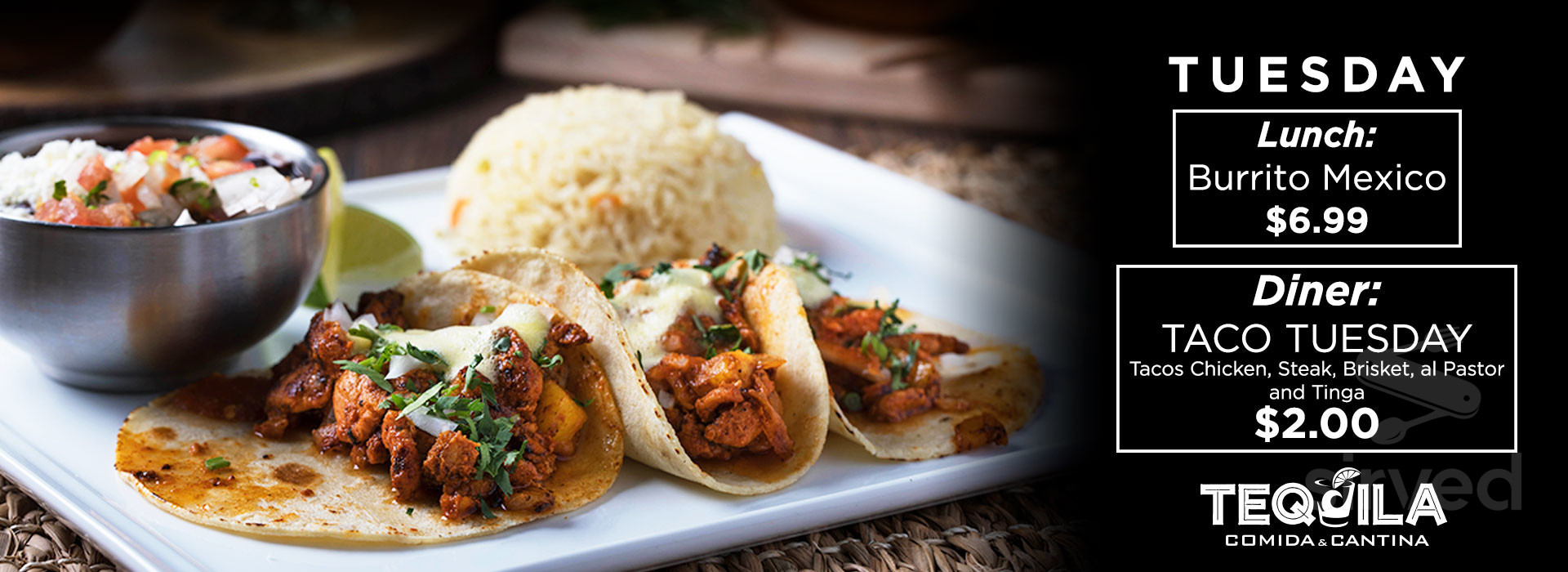 Menu Wilmington NC's Tequila Comida & Cantina Sirved