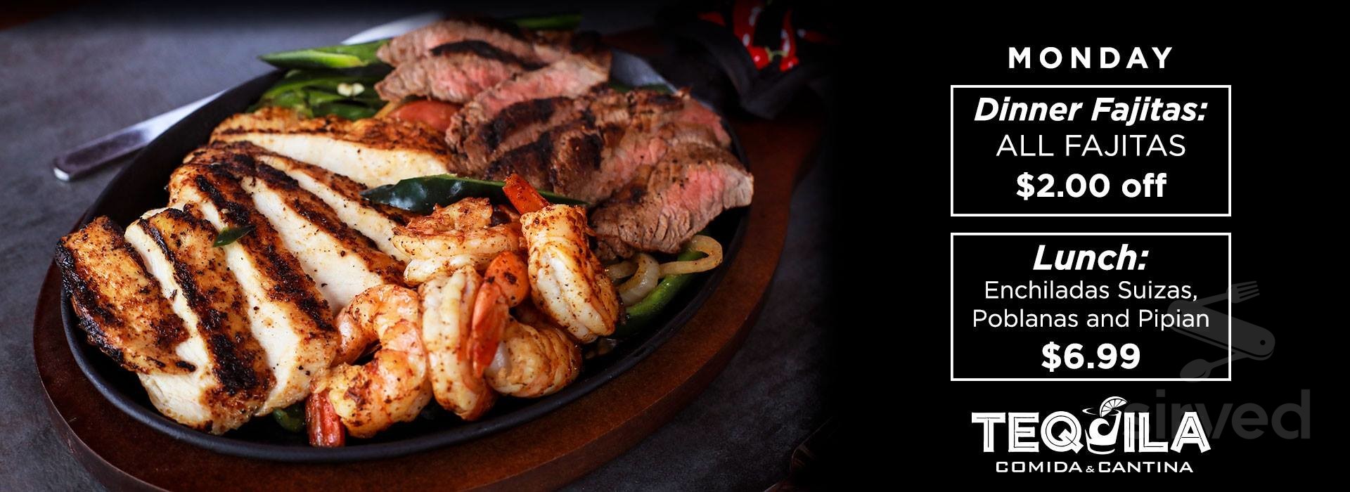 Menu Wilmington NC's Tequila Comida & Cantina Sirved