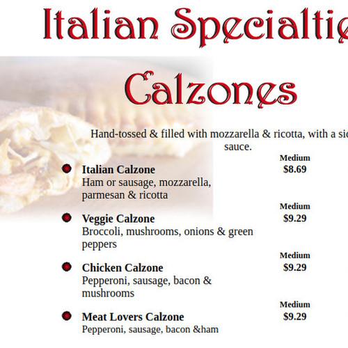 Brother's Pizza menu in Shippensburg, Pennsylvania, USA