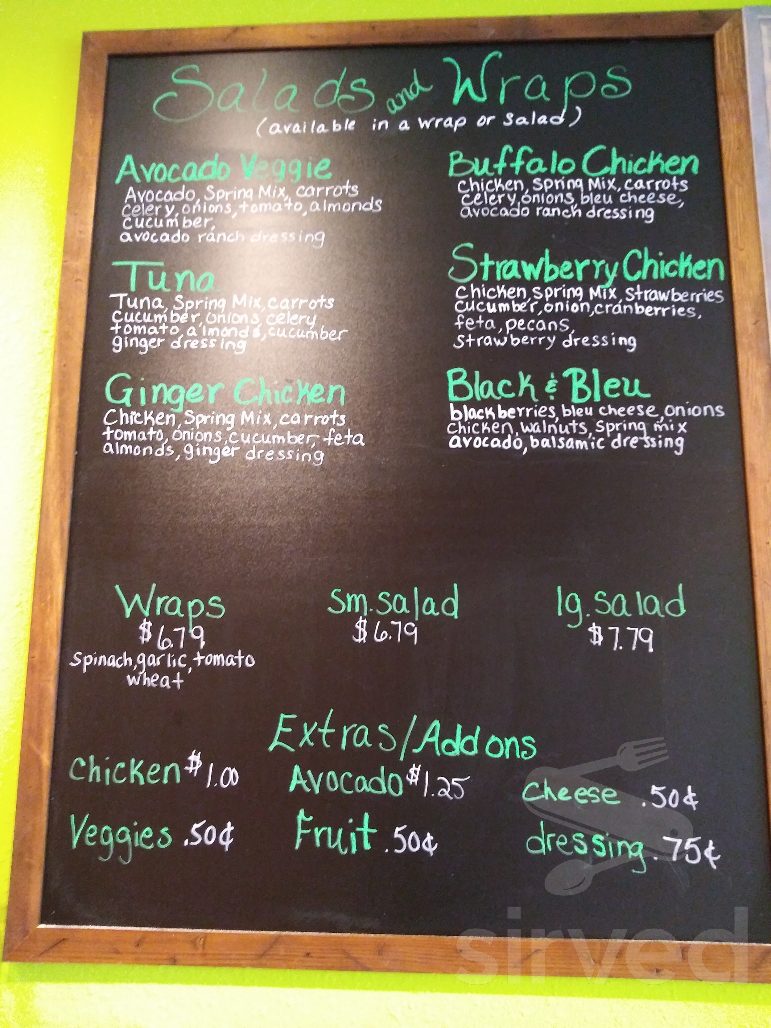 Juicey's Juice Bar menu in Spring Hill, Florida, USA Juicey's Juice Bar menu in Spring Hill, Florida, USA