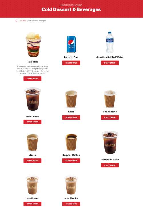 Red Ribbon menu in Jersey City, New Jersey, USA