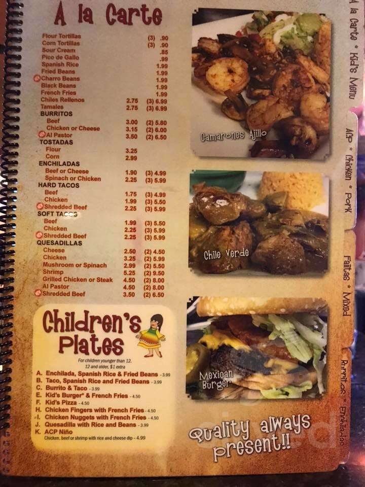 Menu - Johnson City TN's 7 Hermanos Mexican cuisine | Sirved