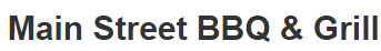 Main Street BBQ & Grill Logo in Blair, Nebraska