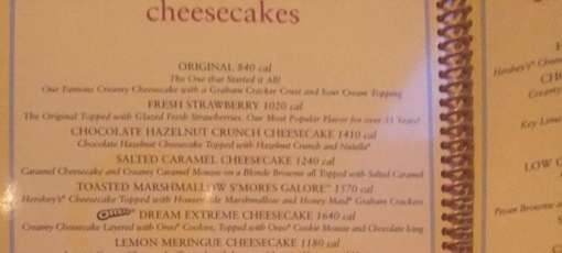 Menu for The Cheesecake Factory in Queens, NY | Sirved