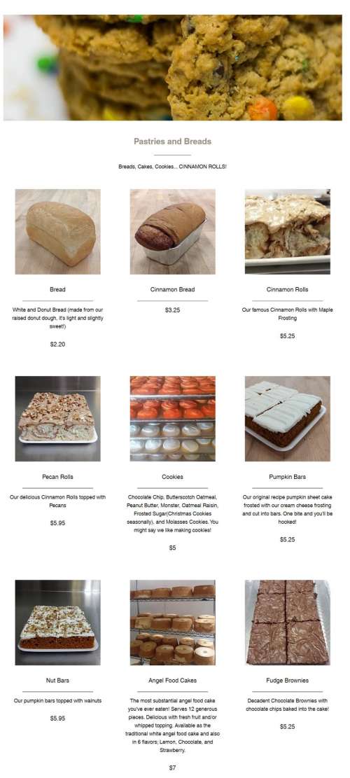 Troyer's Home Pantry II menu in Wooster, Ohio, USA