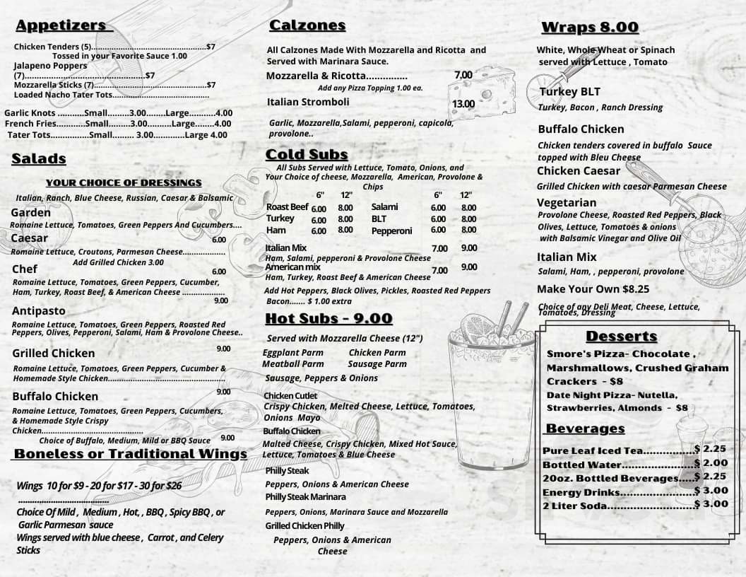 All in the Family Pizzeria menus in Schenectady, New York, United States