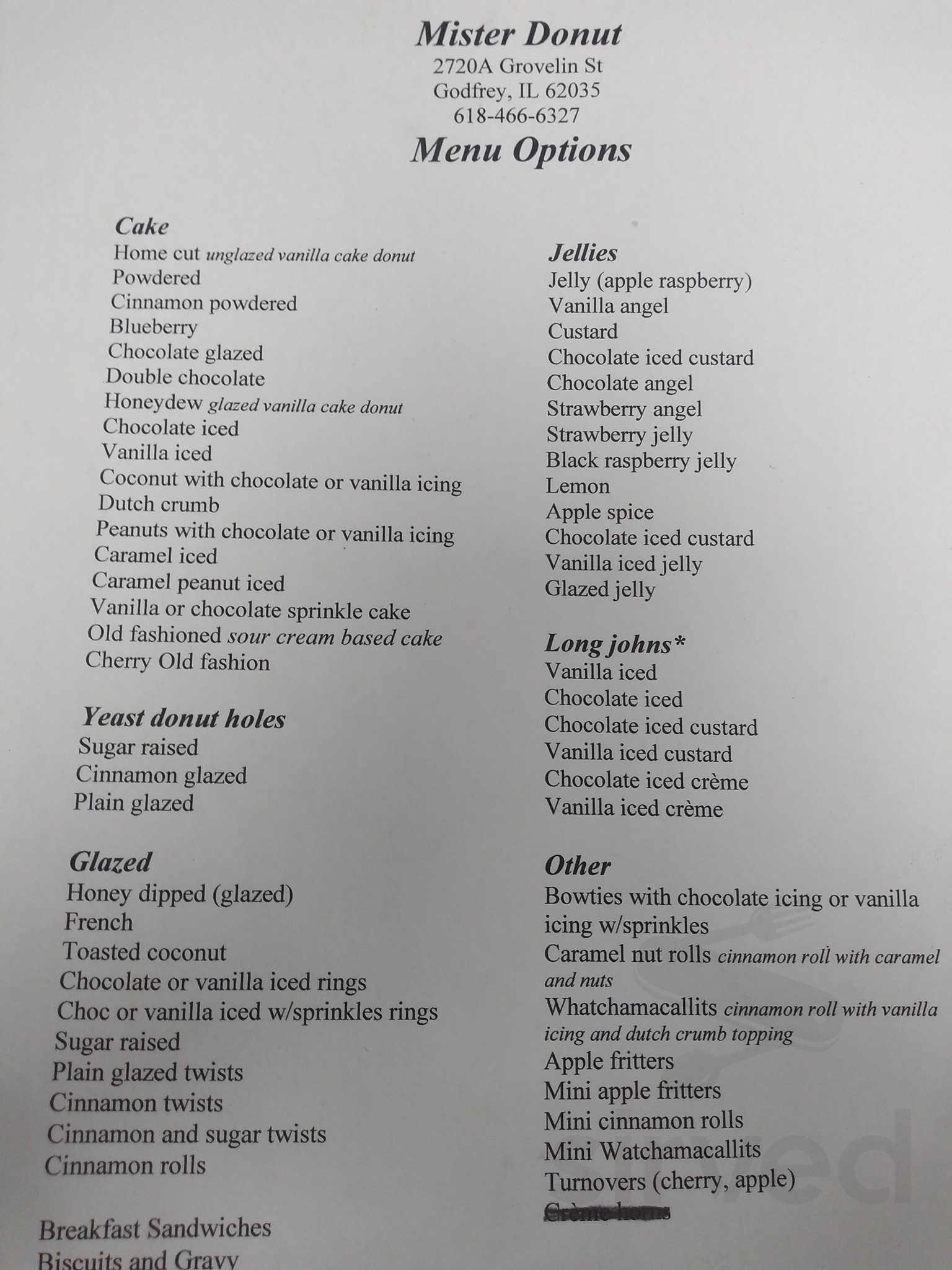 Mister Donut Menu In Godfrey Illinois USA mister-donut-menu-in-godfrey-illinois-usa