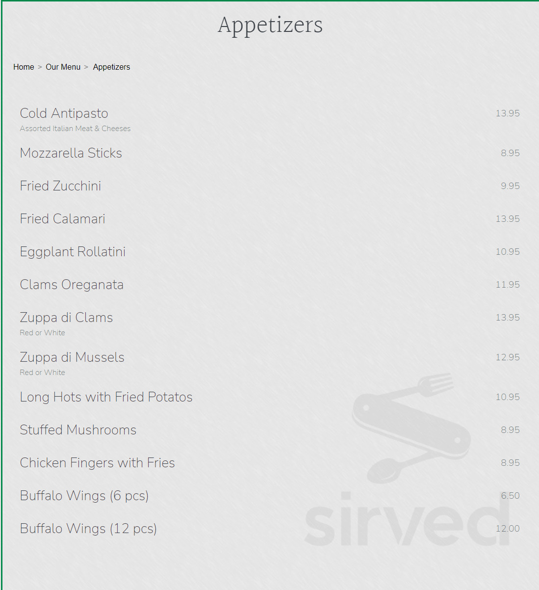Max's Pizza &amp; Bistro menu in Scotch Plains, New Jersey, USA