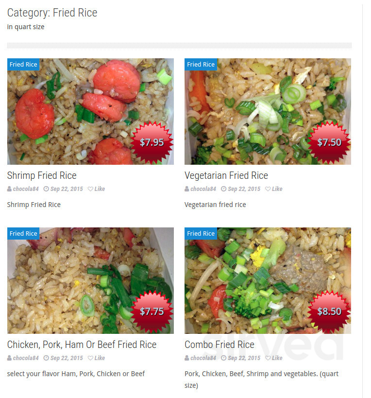 Oriental Orchid menu in Ely, Minnesota