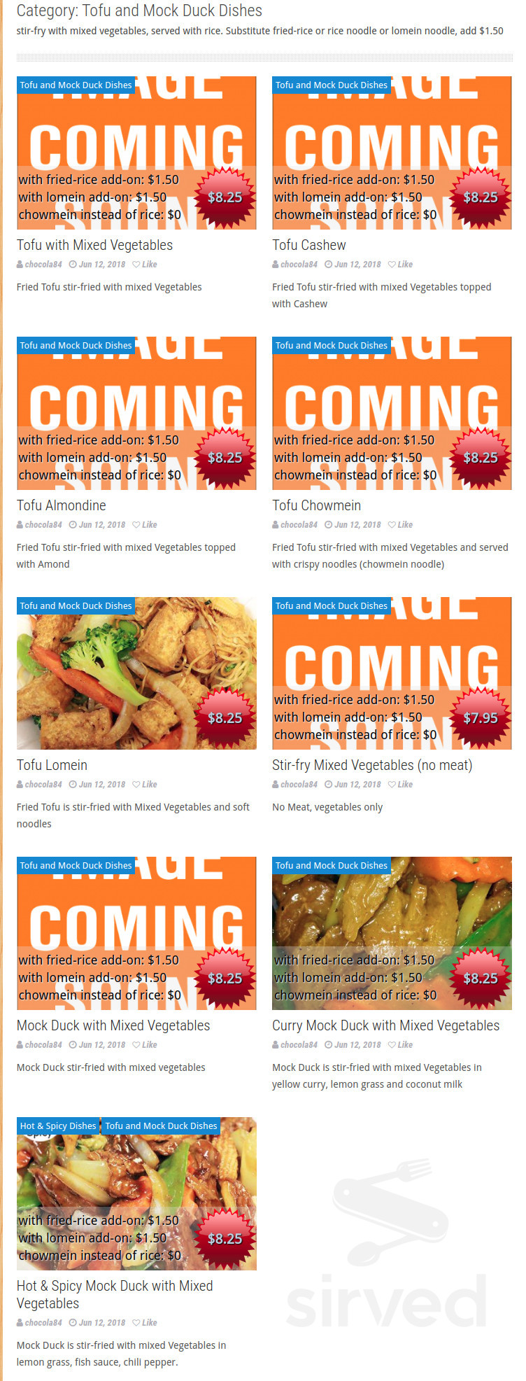 Oriental Orchid menu in Ely, Minnesota