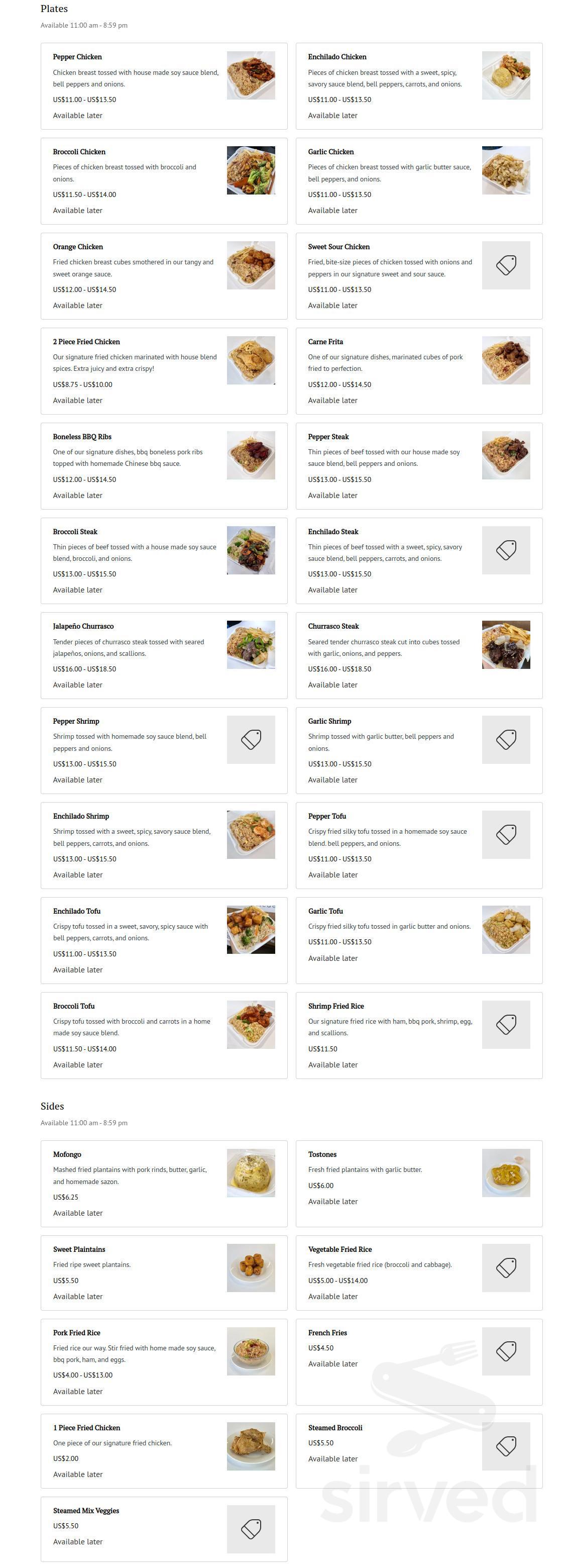 Michy S Chino Boricua Menu In Houston Texas Usa Michy S Chino Boricua Menu In Houston Texas Usa