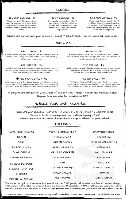 Breakers Grill menu in Longmont, Colorado, USA