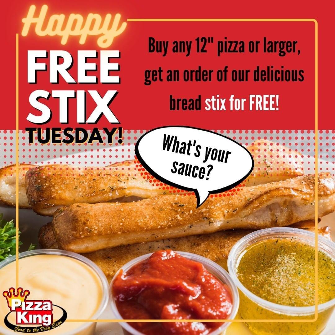 Pizza King menu in Muncie, Indiana, USA