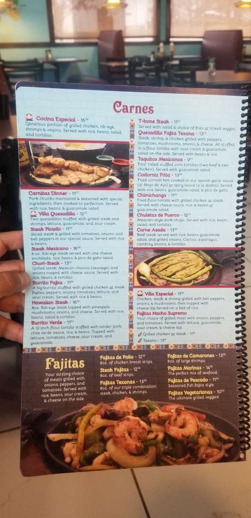 VIVA VILLA MEXICAN GRILL menu in Duncan, South Carolina, USA
