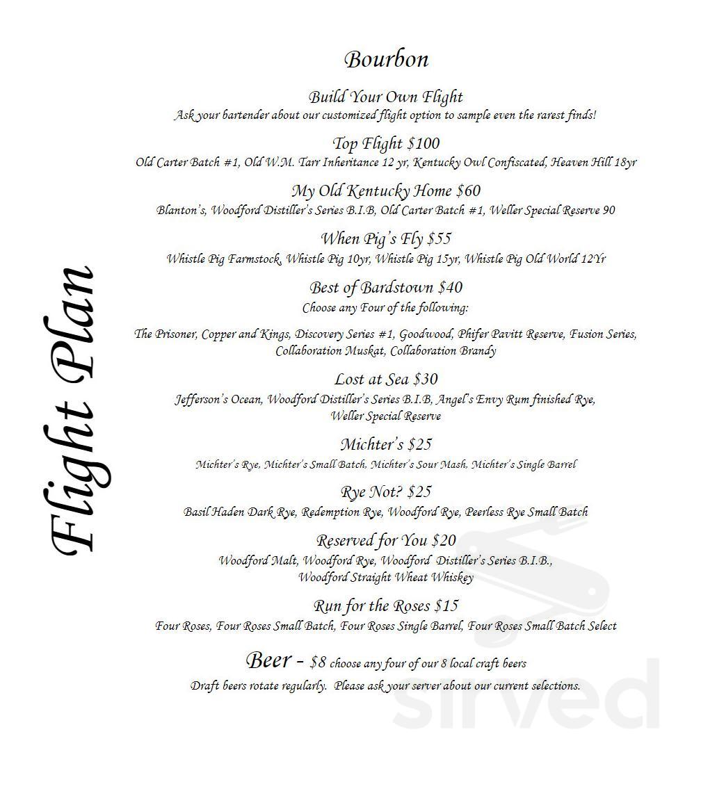 The Rack House Menu Menu for The Rackhouse Tavern in Lexington, KY | Sirved