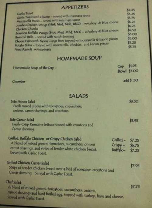 Best Friends Family Diner menu in Rouses Point, New York, USA