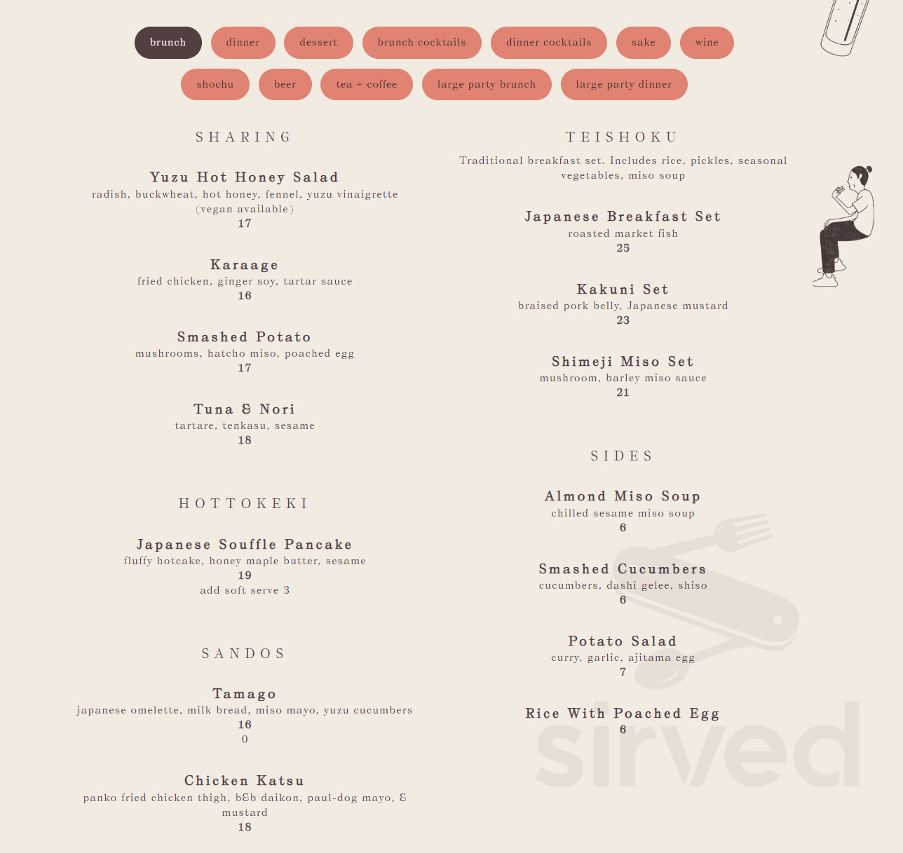 Rule of Thirds menu in Brooklyn, New York, USA