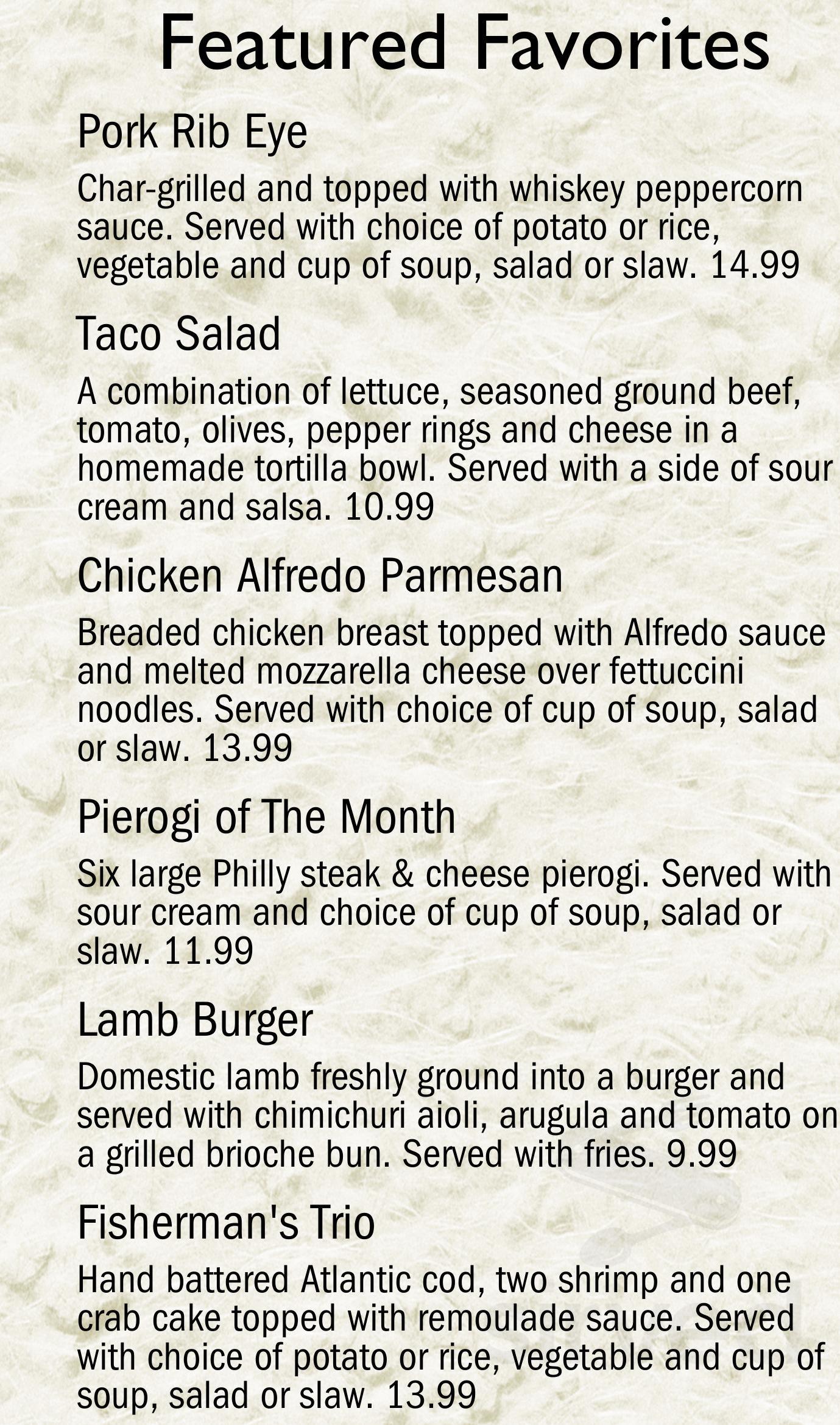 Thomas Partners Menu Thomas's Family Dining menu in Livonia, Michigan, USA