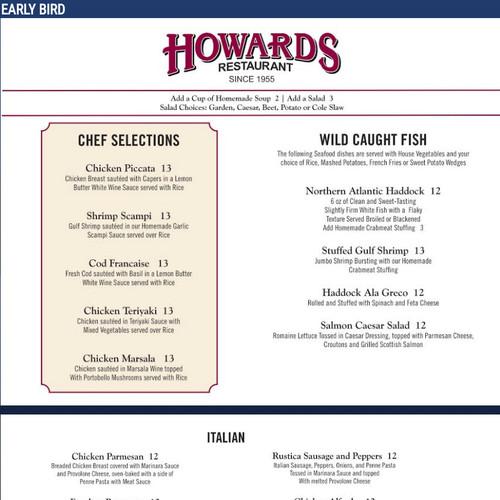 Artur's Restaurant menu in Englewood, Florida, USA