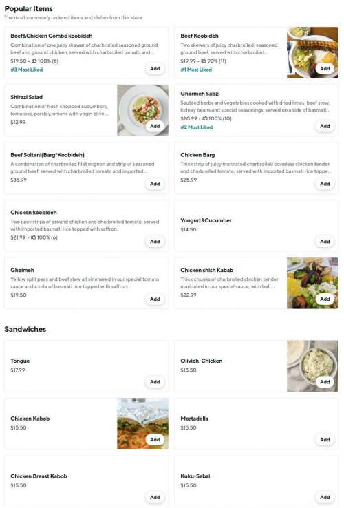 Saffron Food Mart menu in Torrance, California, USA