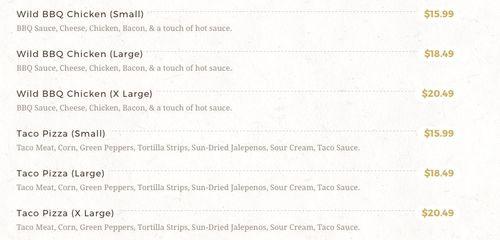 Creno's Pizza menu in Cambridge, Ohio, USA