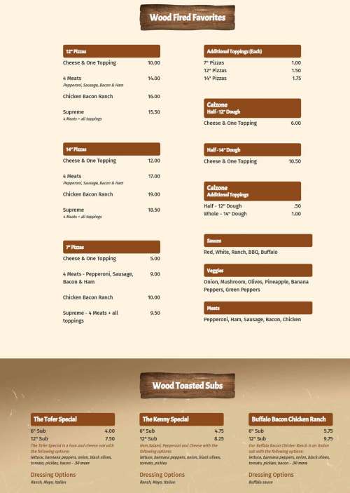 KC's Ice Cream LLC menu in Corry, Pennsylvania, USA