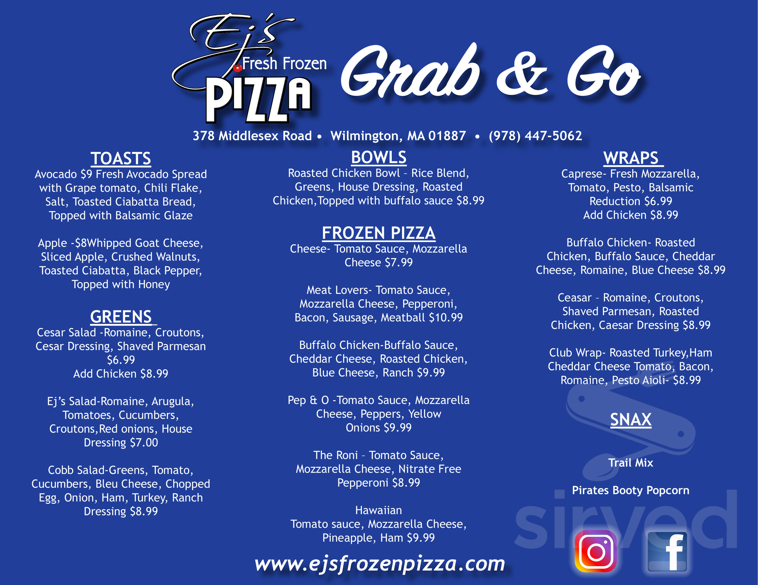 ejs pizzeria menu