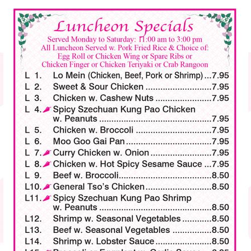 Bamboo Garden menu in West Boylston, Massachusetts, USA
