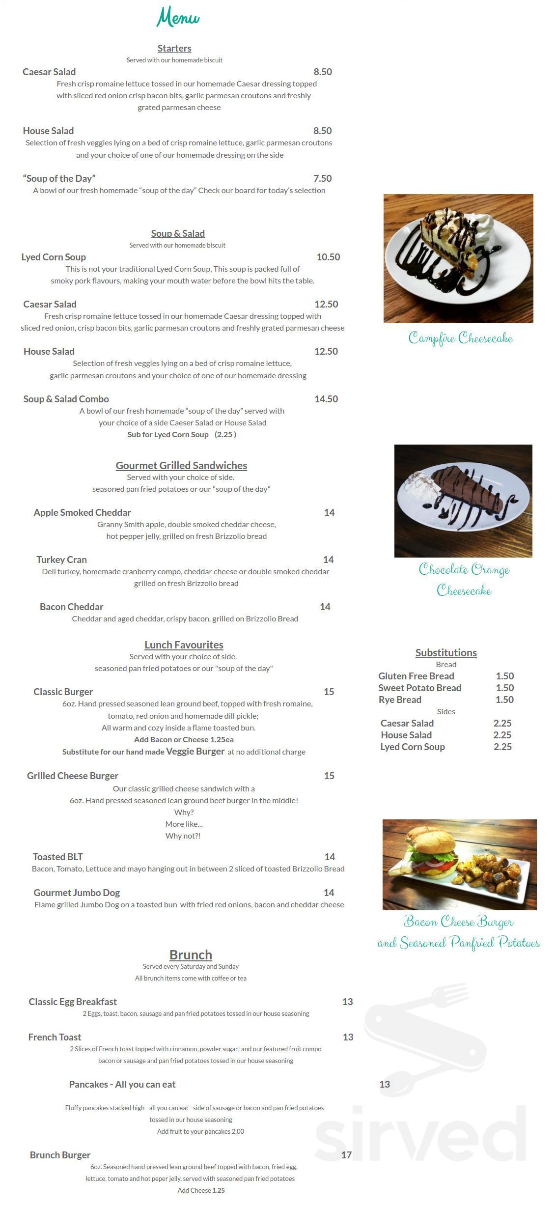 Peytan's Place menu in Deseronto, Ontario