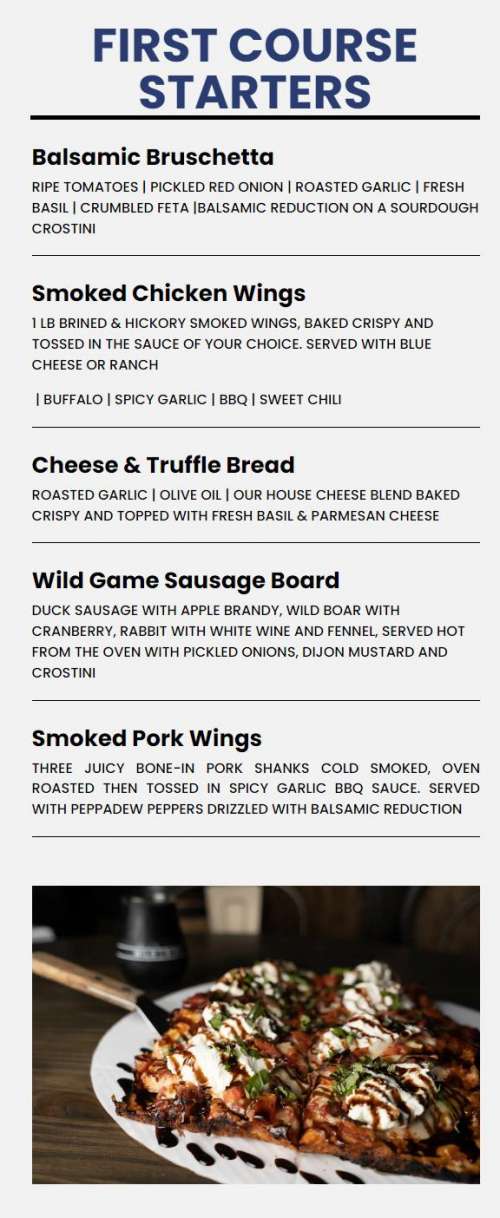 Wild Side Brewing Company menu in Grand Rapids, Ohio, USA