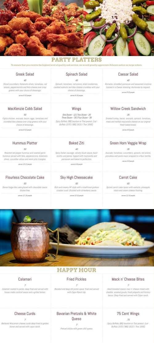 MacKenzie River Pizza Co. menu in Billings, Montana, USA