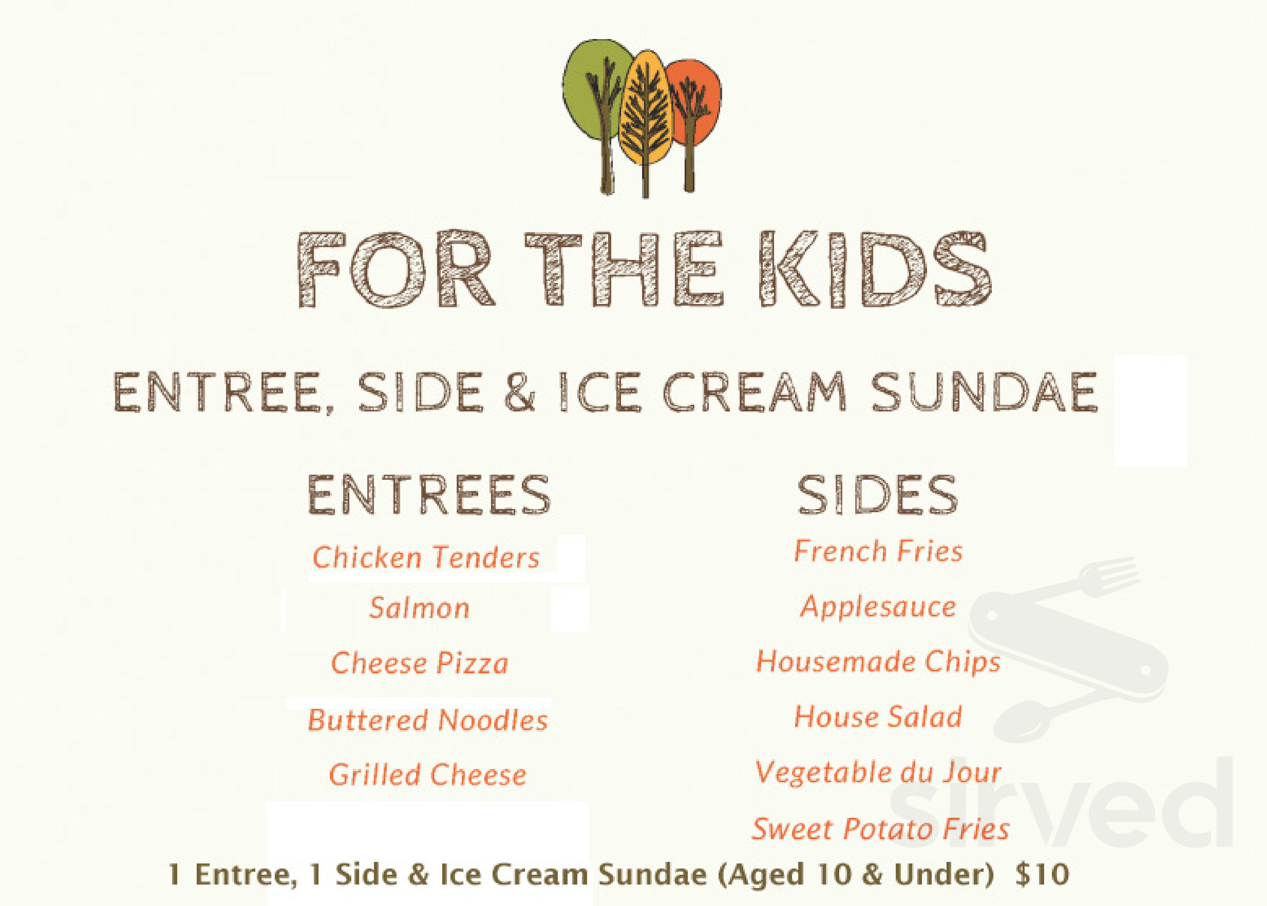 Altland House Grill & Pub kids menu in Abbottstown, Pennsylvania