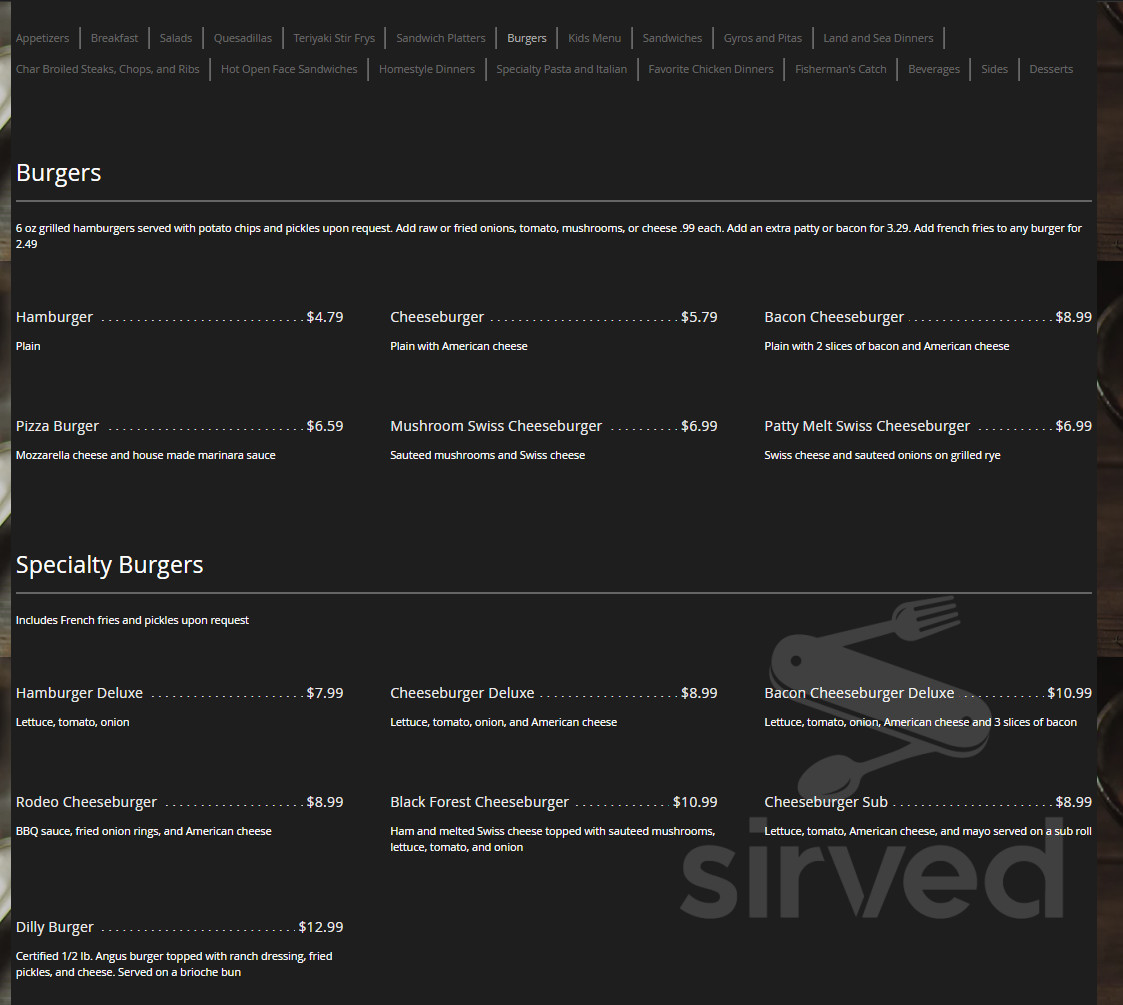 Middlesex Diner menus in Carlisle, Pennsylvania, United States