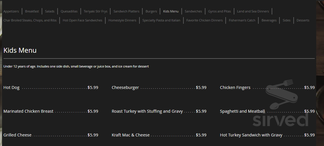 Middlesex Diner menus in Carlisle, Pennsylvania, United States