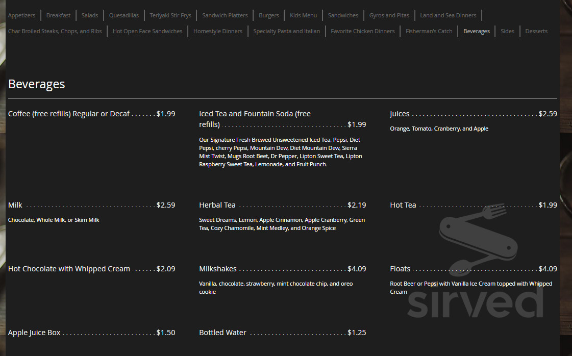 Middlesex Diner menus in Carlisle, Pennsylvania, United States