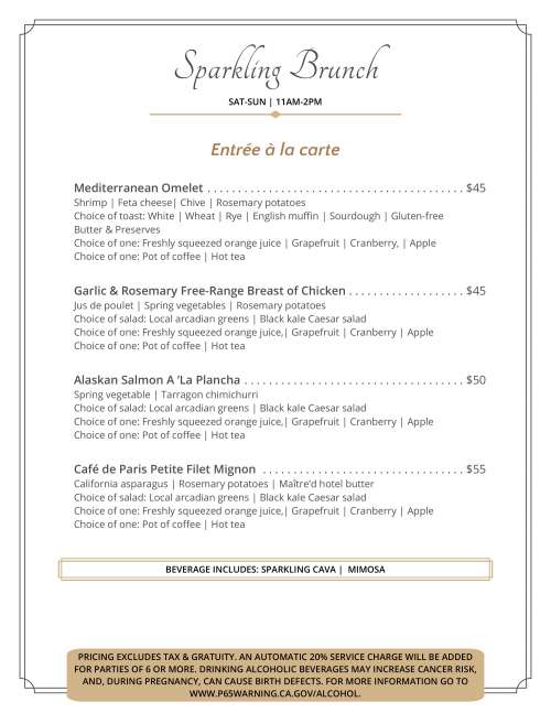 La Boucherie menu in Los Angeles, California, USA