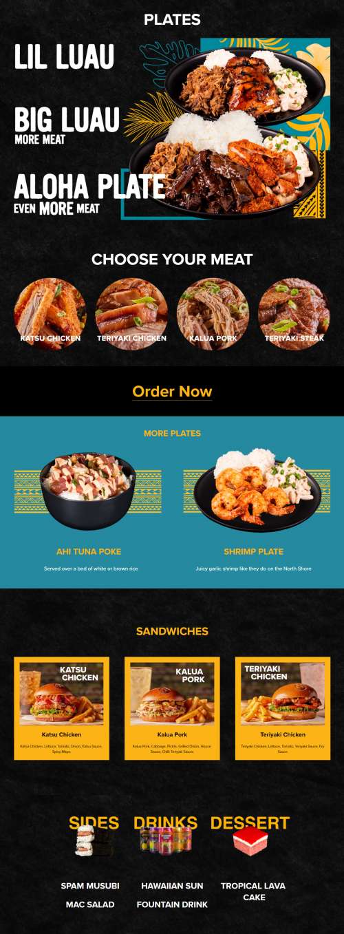 Kokonut Island Grill Logan menu in Logan, Utah, USA