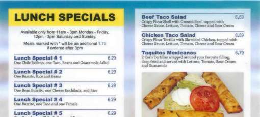 Menu for Playa Azul Authentic Mexican in Wichita, KS | Sirved