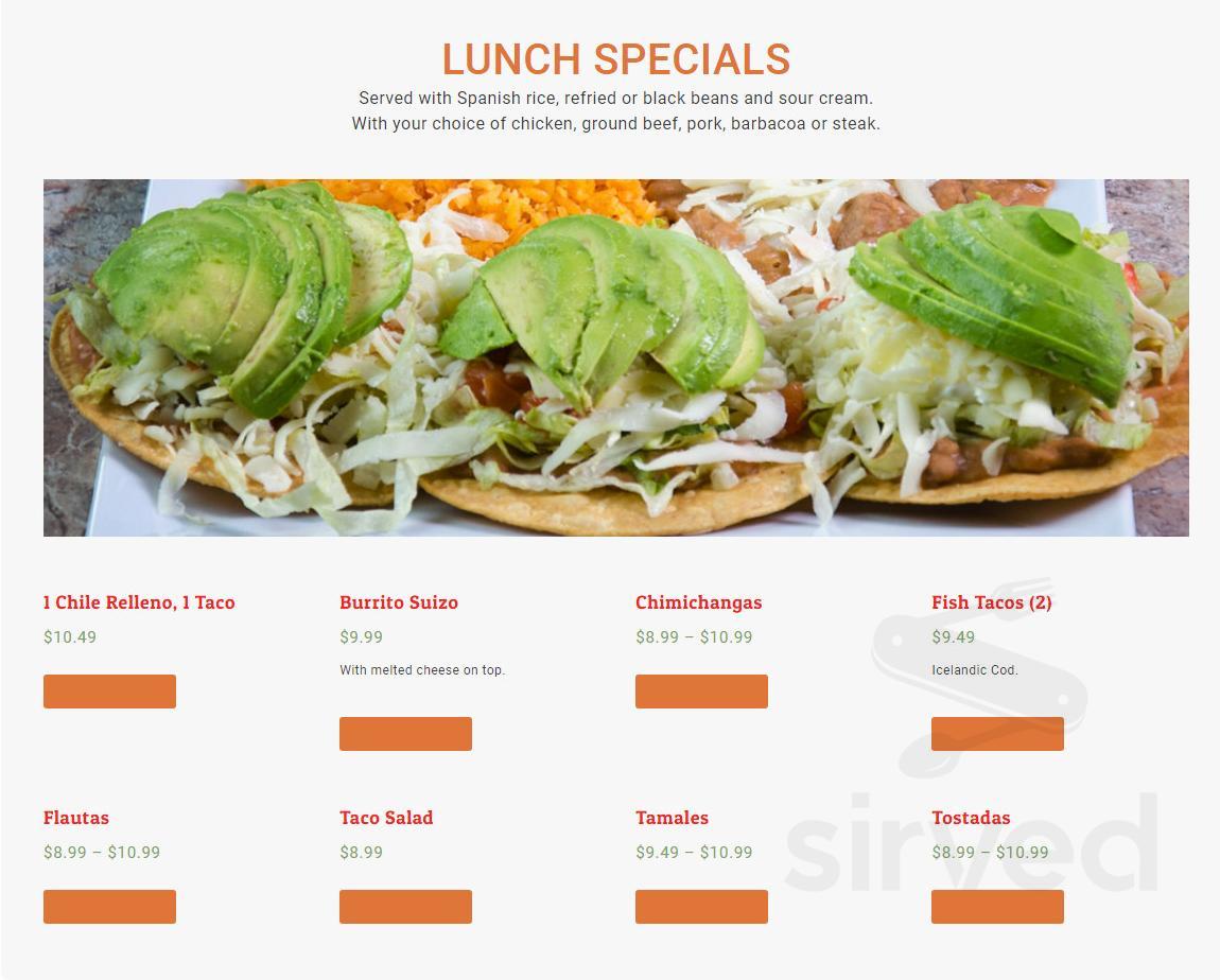 Casa Tequila menu in Waukesha, Wisconsin, USA