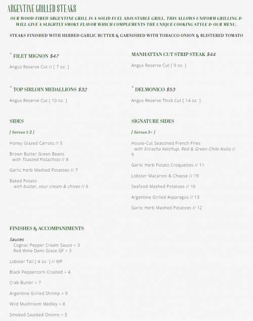 Bay House Oyster Bar & Restaurant menu in Erie, Pennsylvania, USA