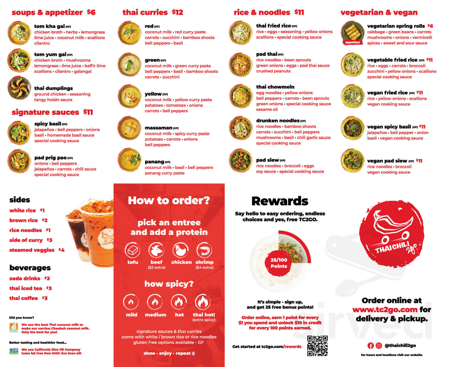 Chili to go menu discount