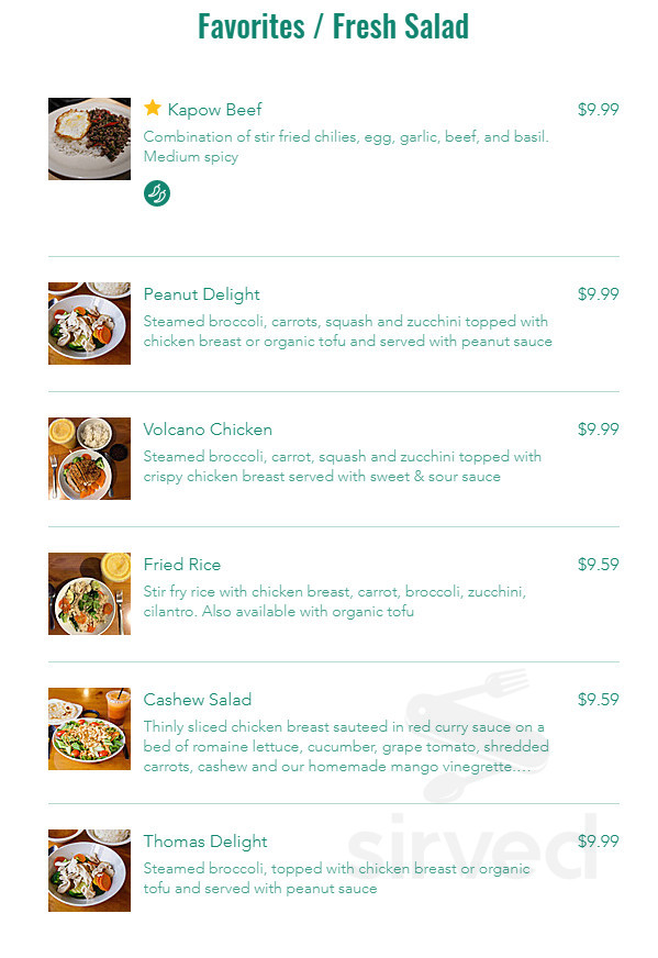 Curry in the Box menu in Fitchburg, Wisconsin, USA