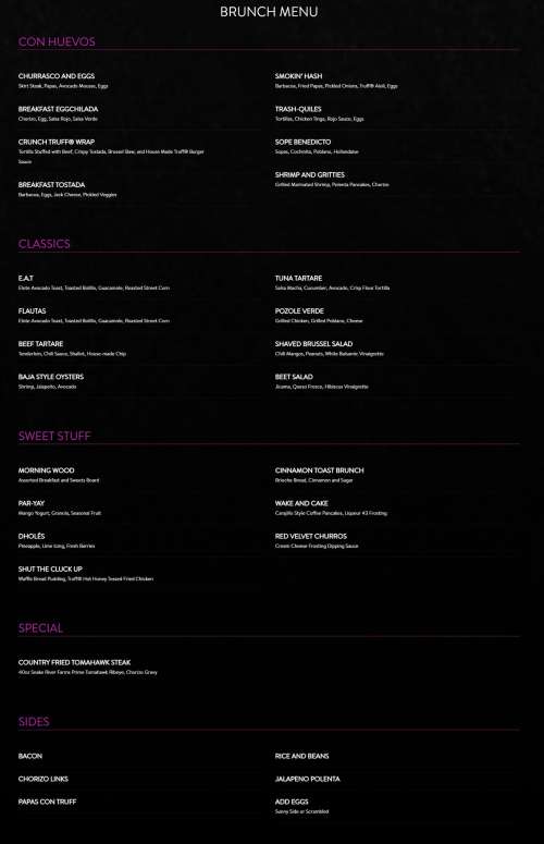 La Neta Cocina y Lounge menu in Las Vegas, Nevada, USA