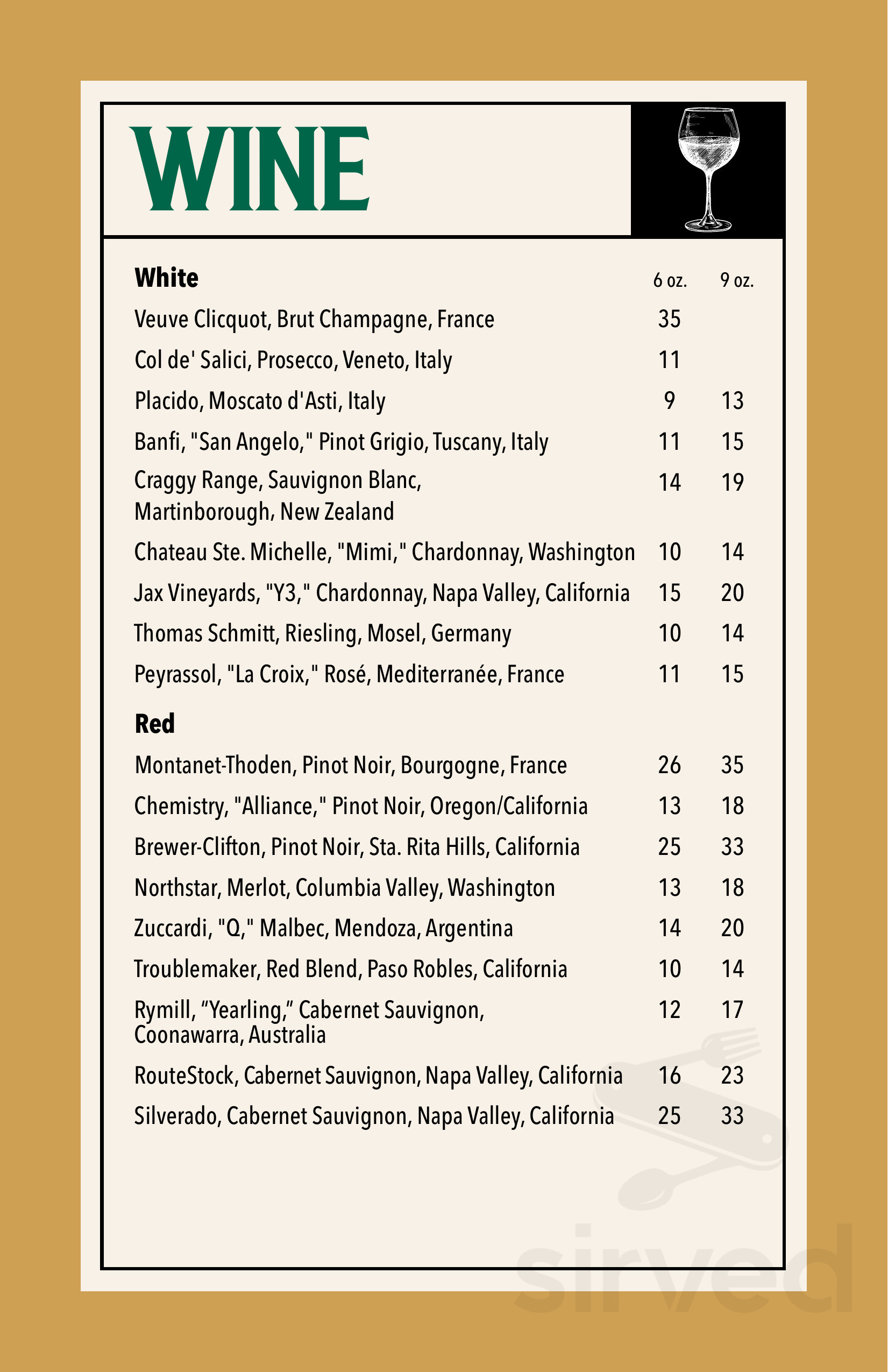 The Yellow Pony Pub and Garden menu in Ocala, Florida, USA