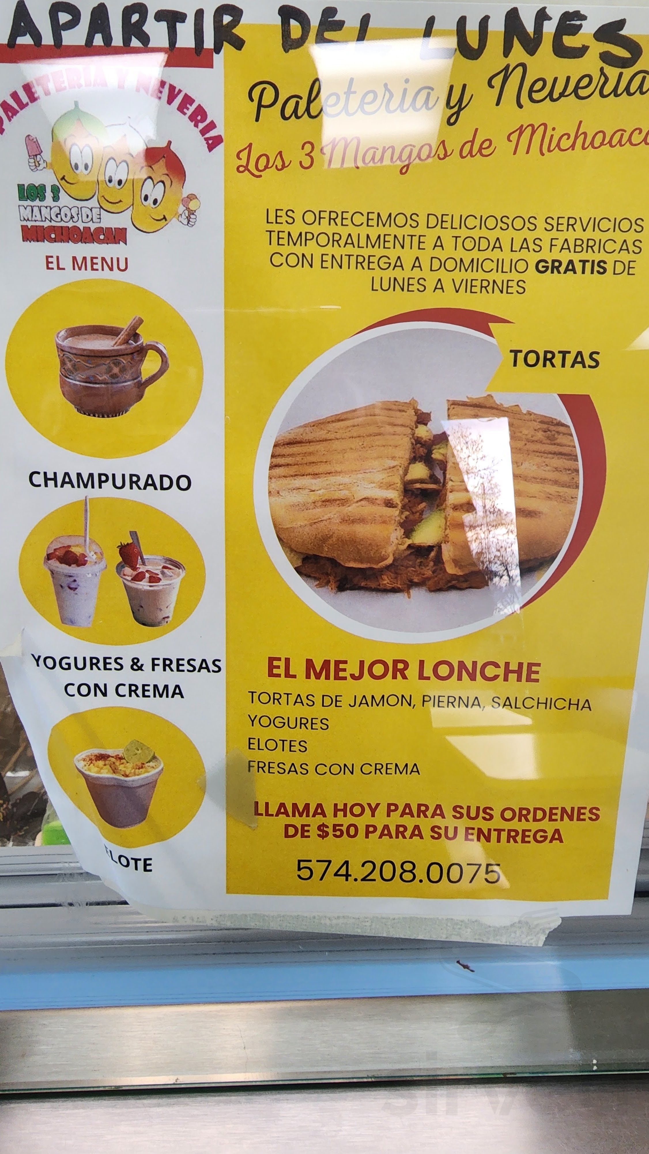 Los 3 Mangos menus in Elkhart, Indiana, United States