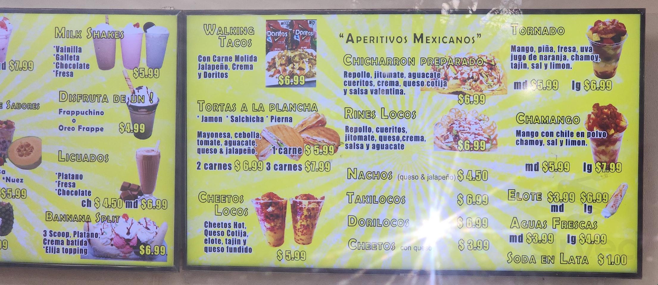 Los 3 Mangos menus in Elkhart, Indiana, United States