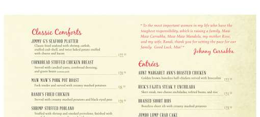 Menu for Grace's in Houston, TX | Sirved